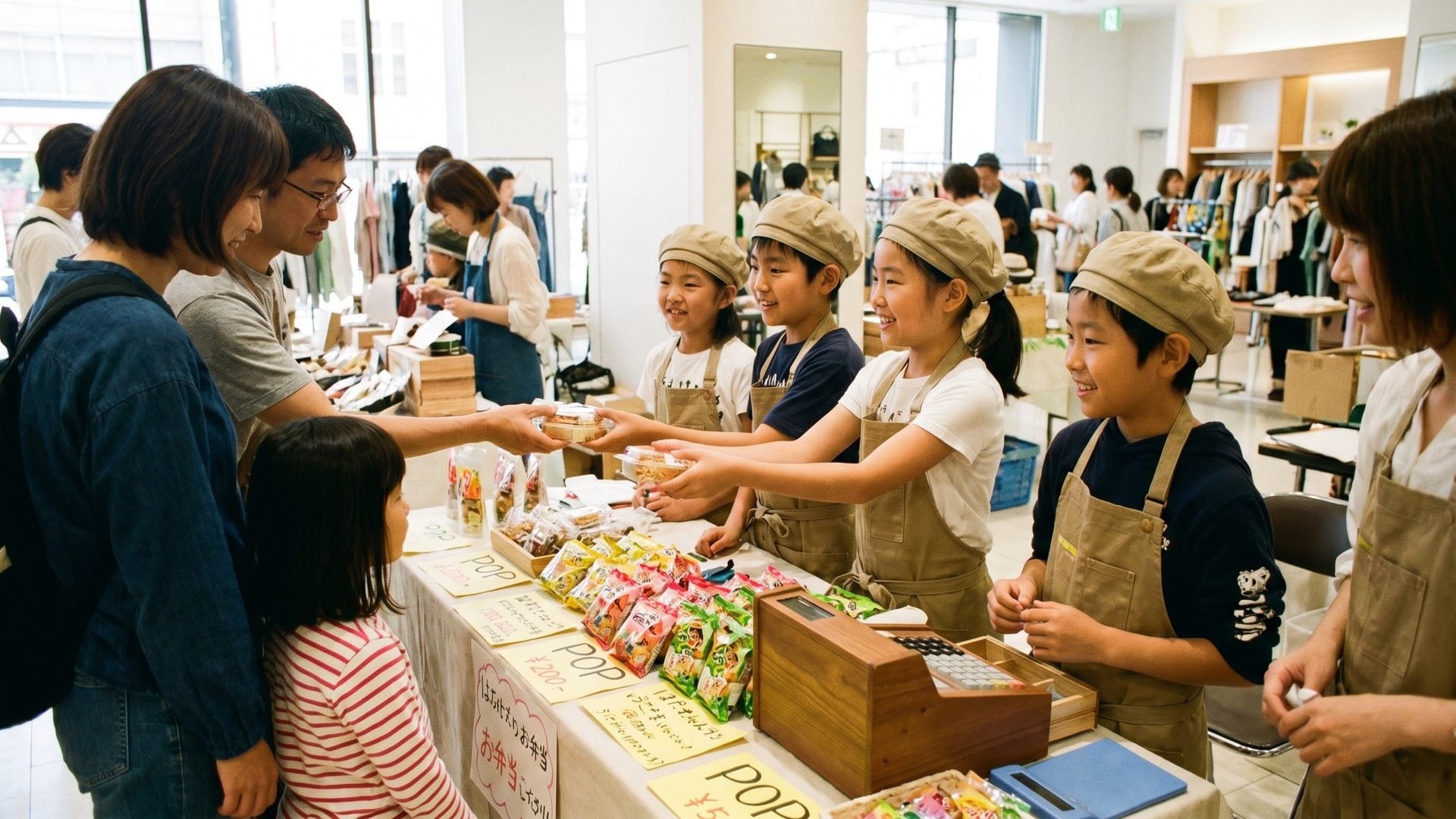 商品販売の様子